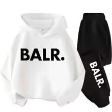 Herbst Warm New York Letter Cool Grafikdruck Kinder Langarm Hoodie + Hose Anzug 2er Set Sweatshirt Junge Mädchen Kind Sportbekleidung