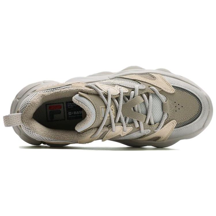 FILA Fleece Comfortable Shock Absorbing Wear Resistant Low Top Dad Shoes Women sneaker Khaki F12W342119FSM