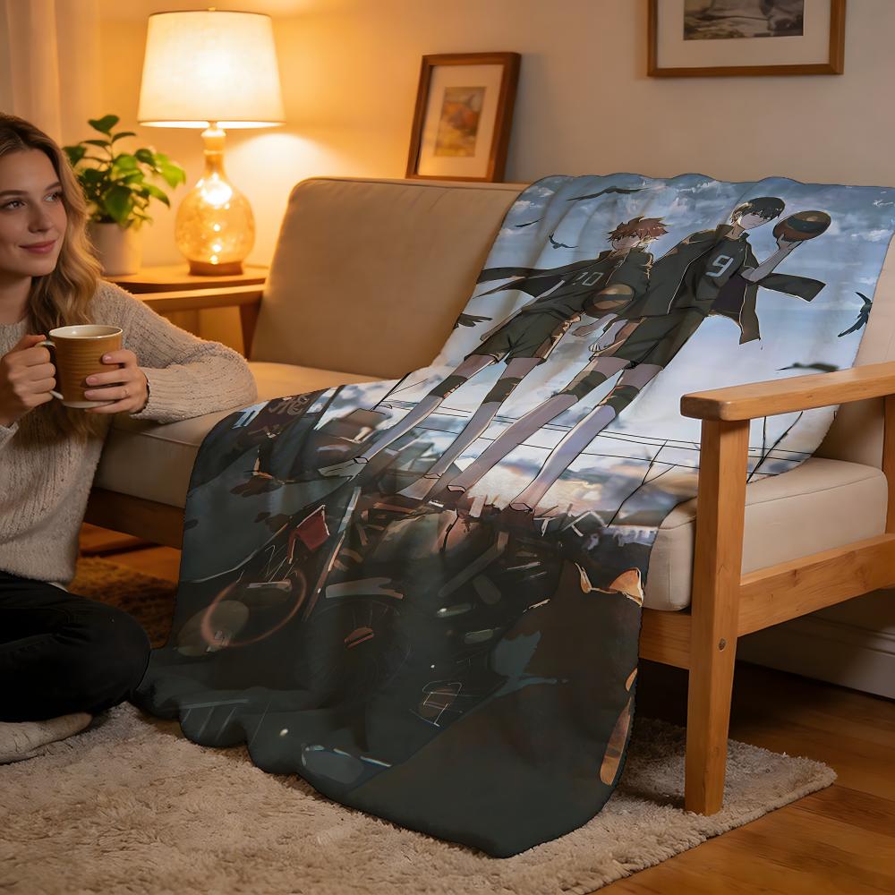 

Throw High-Density Short Plush Blanket For Sofa Nap Air-Conditioned Room Soft Skin-Friendly Anime Haikyuu 75x90cm