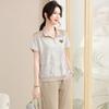Yuzhaolin Mid-Aged Women's Summer Casual Two-Piece Set