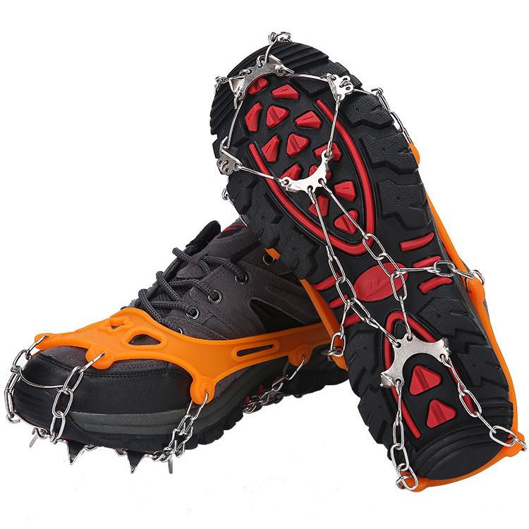 Gheare de gheață antiderapante: Ghețari cu 8 dinți pentru bărbați și femei, pantofi de drumeție pentru exterior