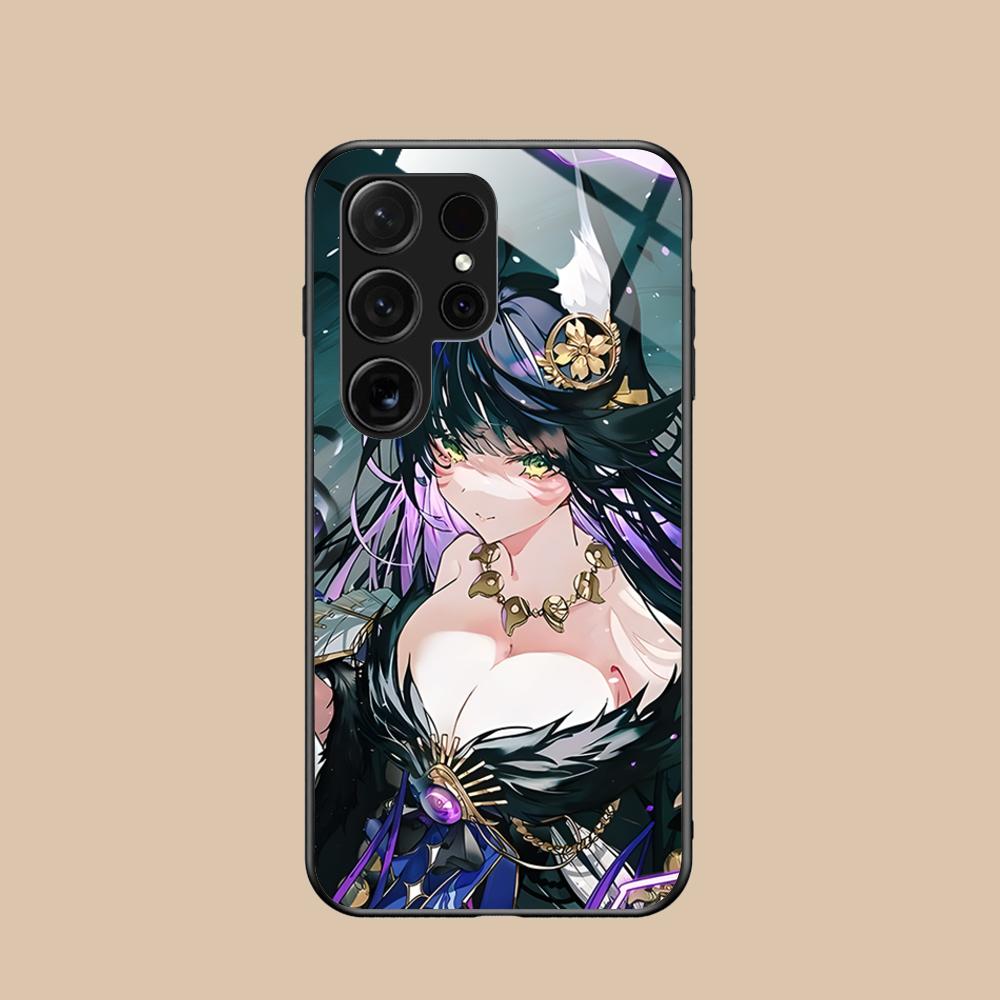 Azur Lane Musashi Glass Mobile Phone Case for Samsung Galaxy S26 S25 S24 S23 S22 S21 S20 Note20 Plus FE Ultra Colorful Cover