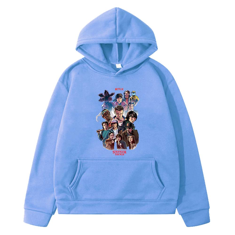 stranger things Kawaii print hoodies Fleece sweatshirt Autumn jacket boys pullover anime hoodie y2k sudadera kids clothes girls