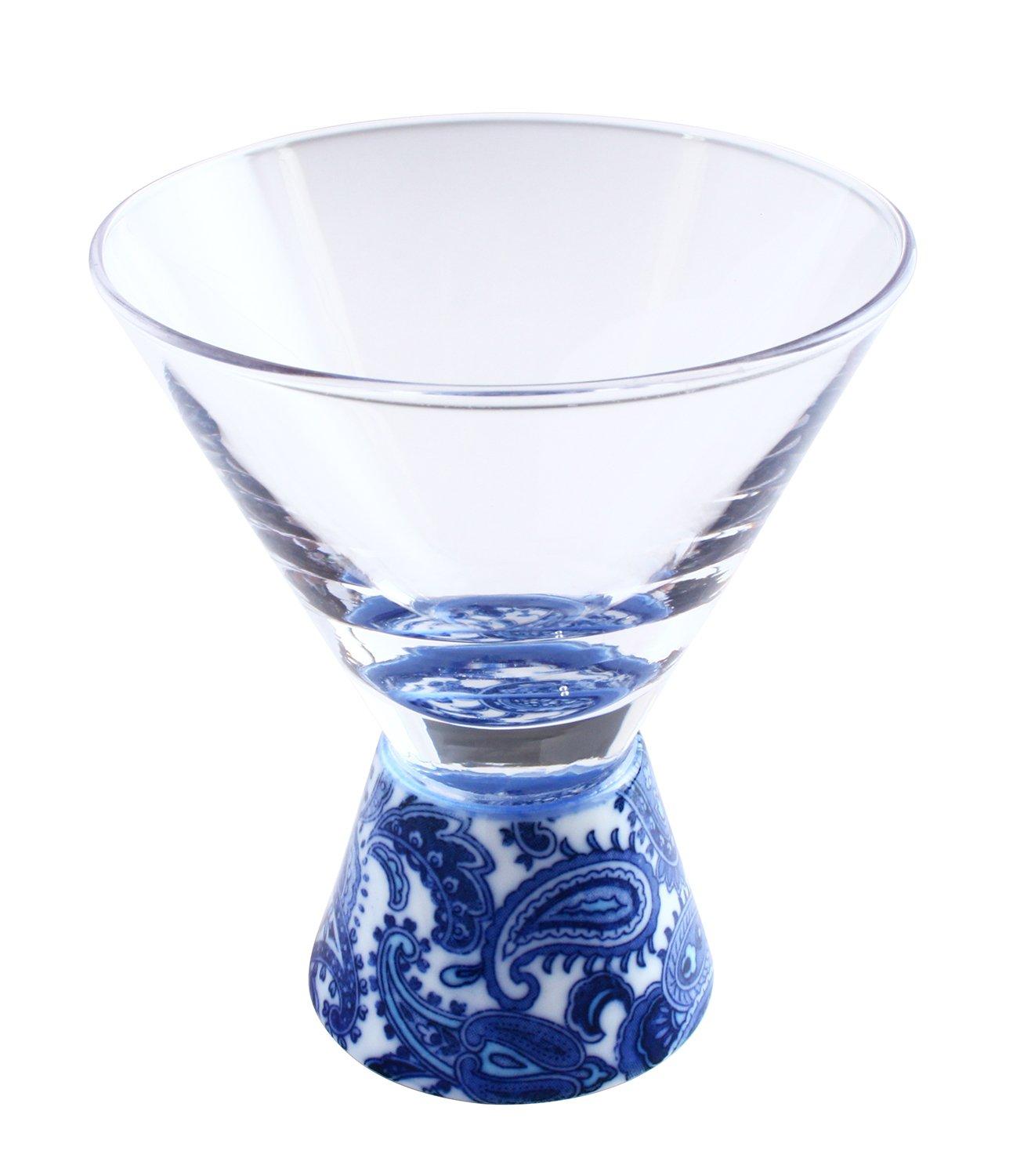 

Toyo Ceramics Arita Ware Roman Glass Sake Glass, Trapezoid, Paisley Design, HT-19-8