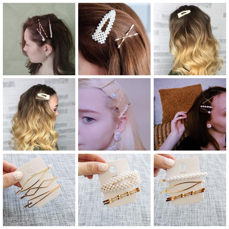 Dámská módní sponka do vlasů s perlami, květinami, dětská dívčí sponka do vlasů, barretky, vlasové doplňky