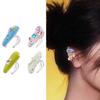 Set of 4 Stylish Ear Clip Without Piercing Required Vibranting Color Animal Flower Star Designs for Special Occasions