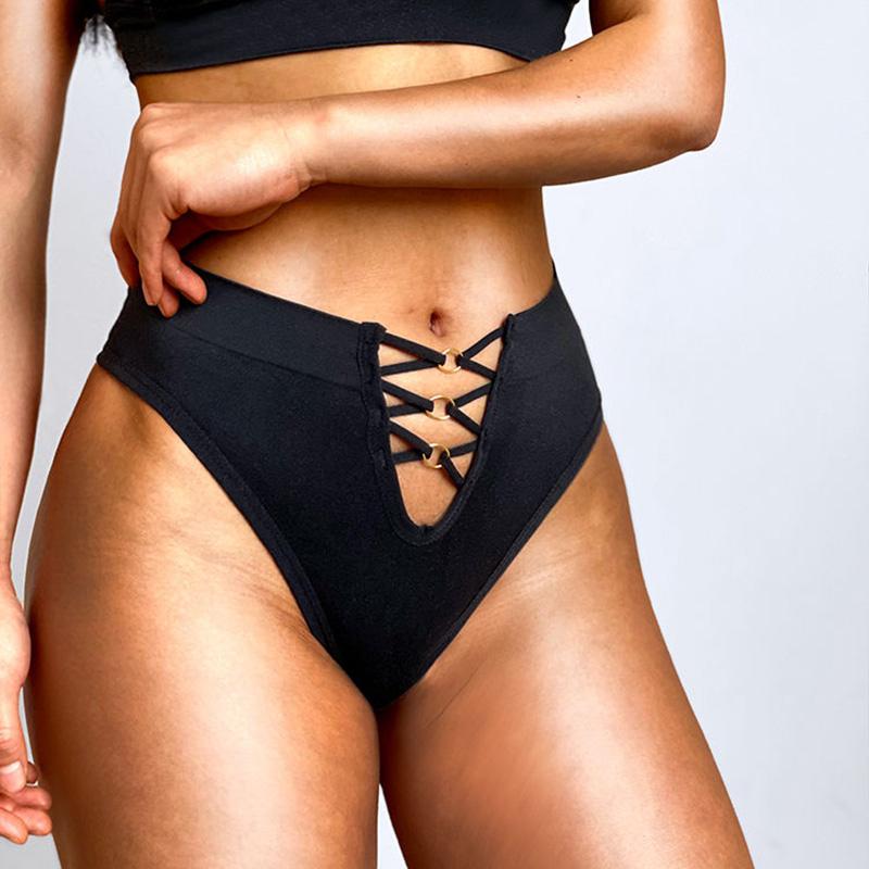 Women Low-Waist Underpants G-String Solid Underwear Knickers132