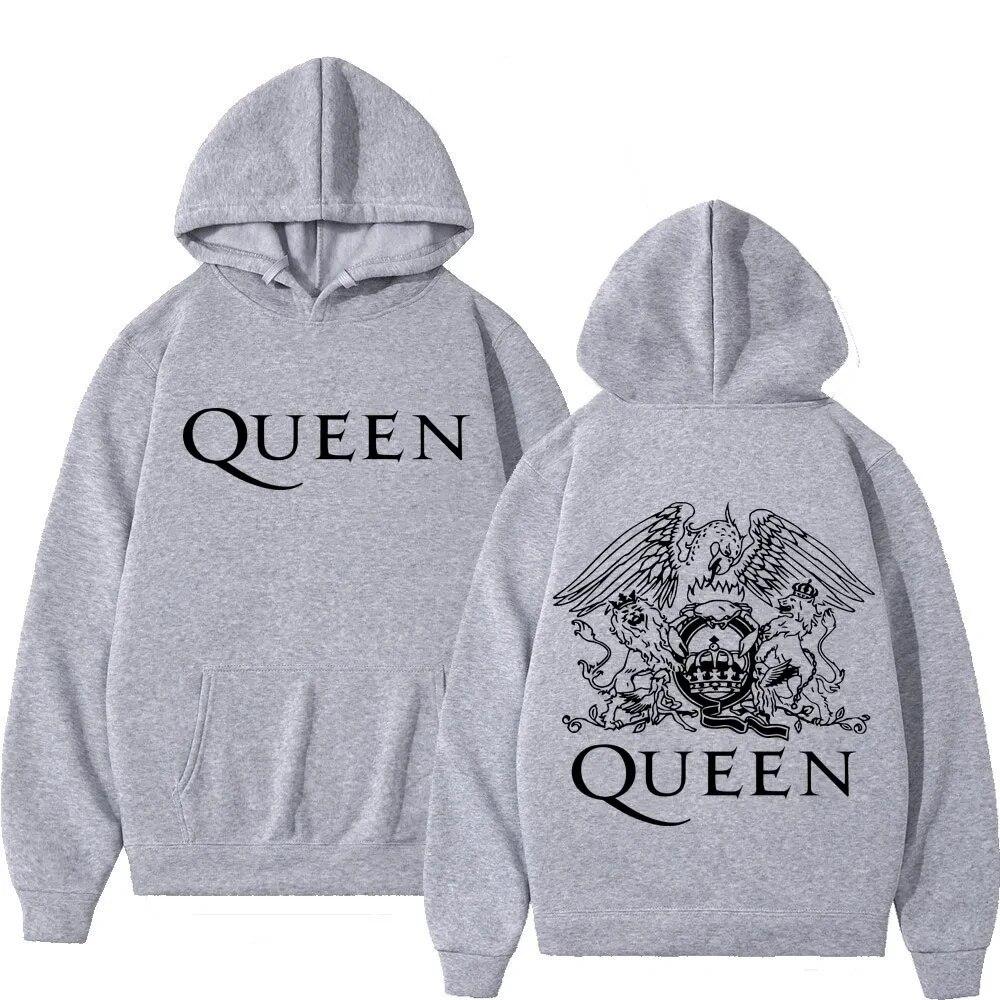 Queen Rock Band Queen Hoodies Band Grey Sweatshirt Queen Pullover