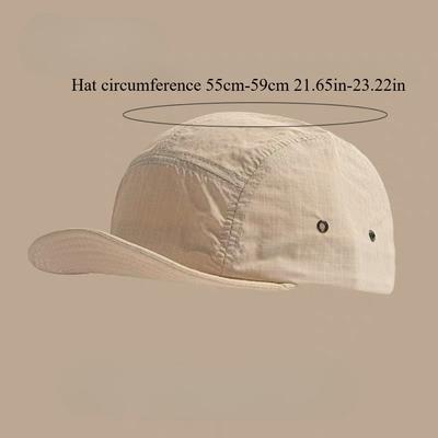 Short Brim Minimalist Cap Quick-Dry Mesh Fabric Vintage Style Unisex Fashion Outdoor Hat for Camping Hiking Activities