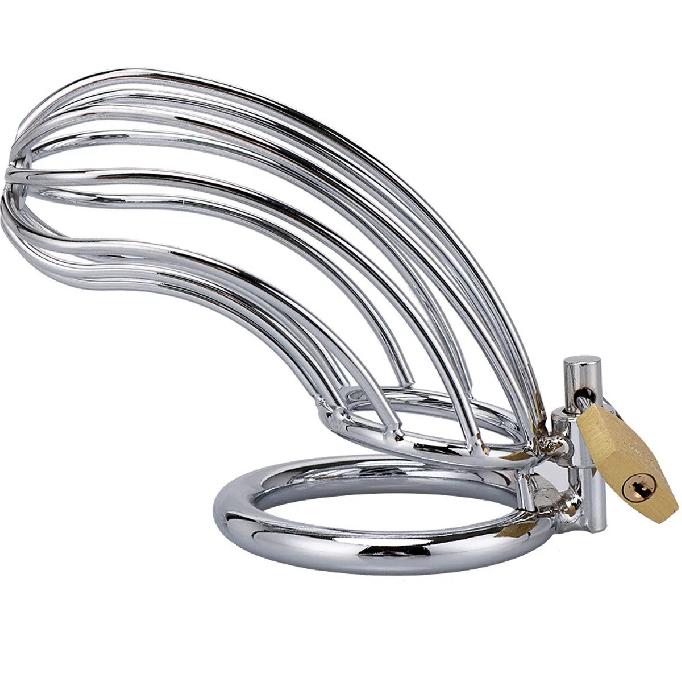 DongKai HOT Selling 3 Size Types Male Metal Cage Adult Sex Toy Male Love Sex Ring Chastity Cage Lock for Men BDSM Game Play