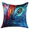 New Cushion Cover Linen Peacock Pillow Case Throw Home Decor Decorative