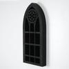 Gothic Design Old Church Window Shelf Black Finish Crystal Wall Shelf  Living Room