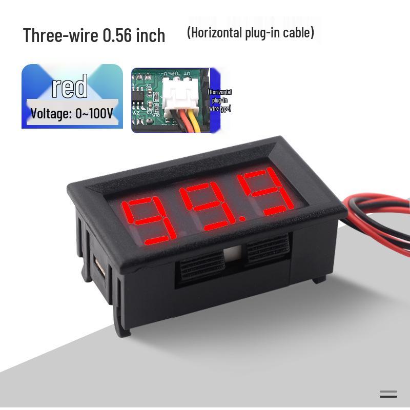 Digital Voltmeter Head: 0.28/0.36/0.56 Inch, 30V-120V, Two/Three-wire Options, With/Without Shell