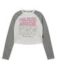 WAIKEI Maltese Archive Line Graphic Raglan Long Sleeve T-Shirt White