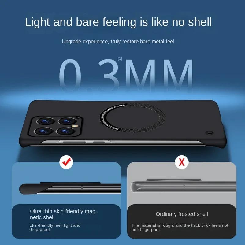 Για σκληρή θήκη τηλεφώνου Magsafe χωρίς πλαίσιο για Honor 200 Smart 5G X7C 4G X9C X60 Pro X60i Ασύρματη φόρτιση αντικραδασμικό κάλυμμα