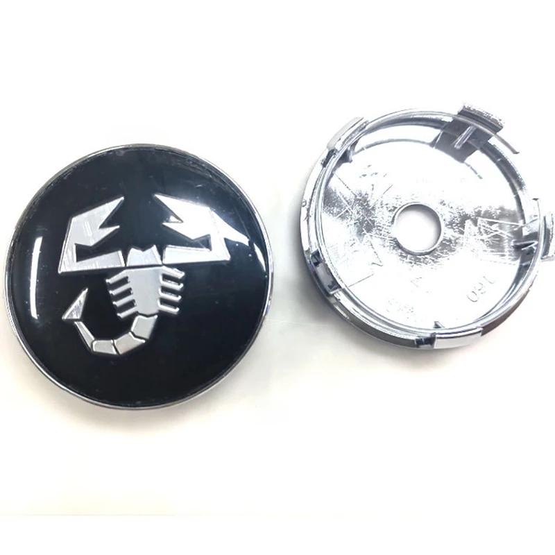 4PCS 60mm Car Wheel Hub Cover Emblem Sticker Accessory For Fiat Abarth 500 Tipo FR Panda Argo Freemont Viaggio Bravo Punto Doblo