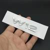 3D ABS Chromowany Czarny Logo V6T V8T V10 W12 Emblemat Litery Odznaka Naklejka Samochodowa Do Audi A6 A7 S4 S5 S6 S7 Q7 A8 R8 SQ5 TT Akcesoria