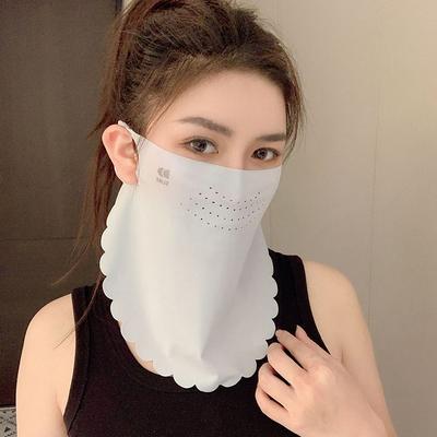 Unisex Uv Protection Outdoor Neck Wrap Cover Sport Sun Proof Bib Ice Silk Mask Face Cover Neck Wrap Cover Sunscreen Face Scarf