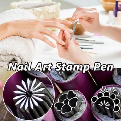 4/6/15pcs Nail Art Flowers&Butterfly Stamp Pen Set for Nail Assorted Patterns DIY Art Stamping Tool for Women Beauty Accessories