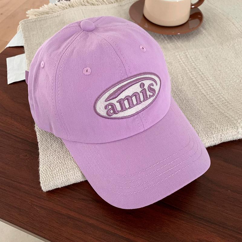 

Embroidery letter cap children s new summer sunshade big head circumference showing face baseball Adjustable фиолетовый