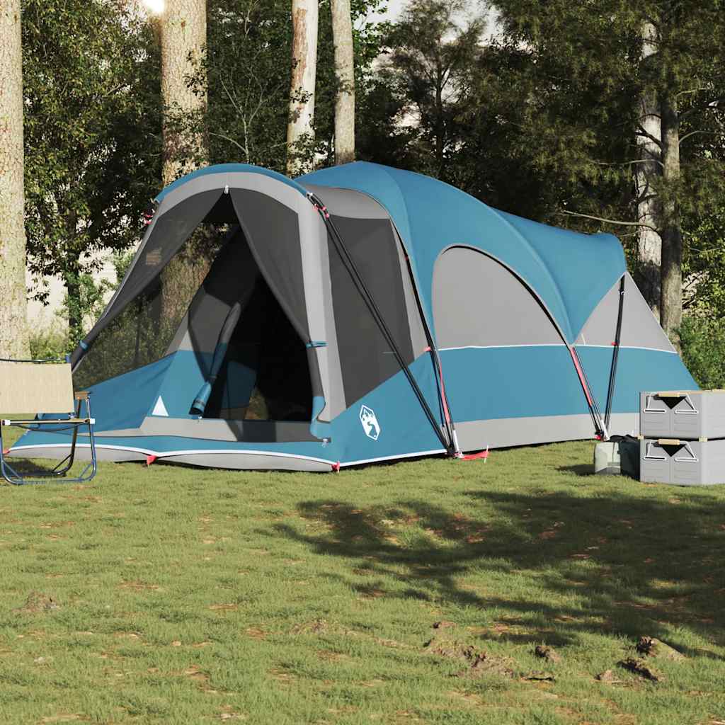 Tunnel Family Tent for 8 Persons Blue Waterproof