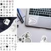 Premium Silver Sulfate Sticker 66 Pieces Of High-quality Pvc Waterproof Decals For Diy Guitar Phone Skateboard And Bicycle Adhesive And Stylish