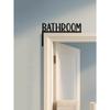 Metal Wall Sign Vintage Bathroom Door Hanger Modern Home Decor Indoor Directional Plaque