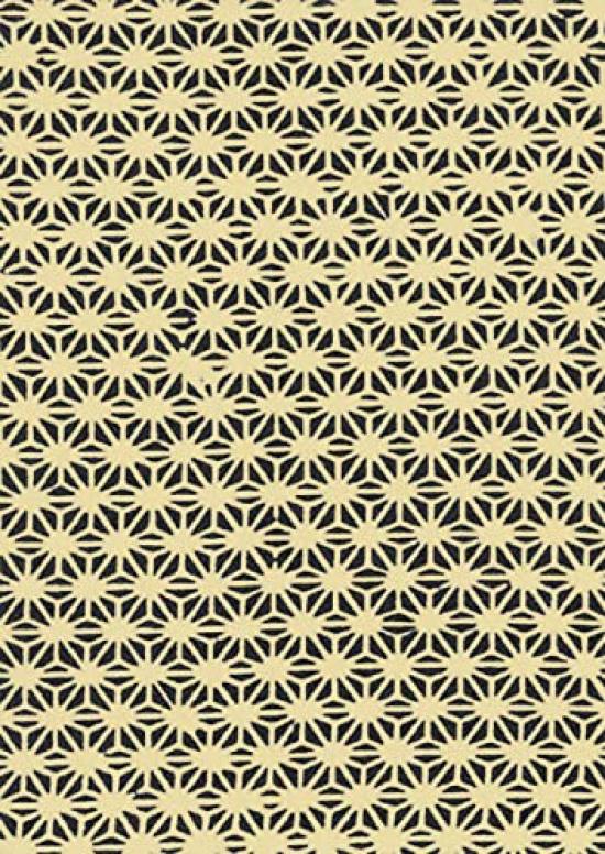 

Todaya Shoten Tenugui Hand Hemp Leaf Niwa-zome (Japanese Towel), Pattern, Black, 08-780