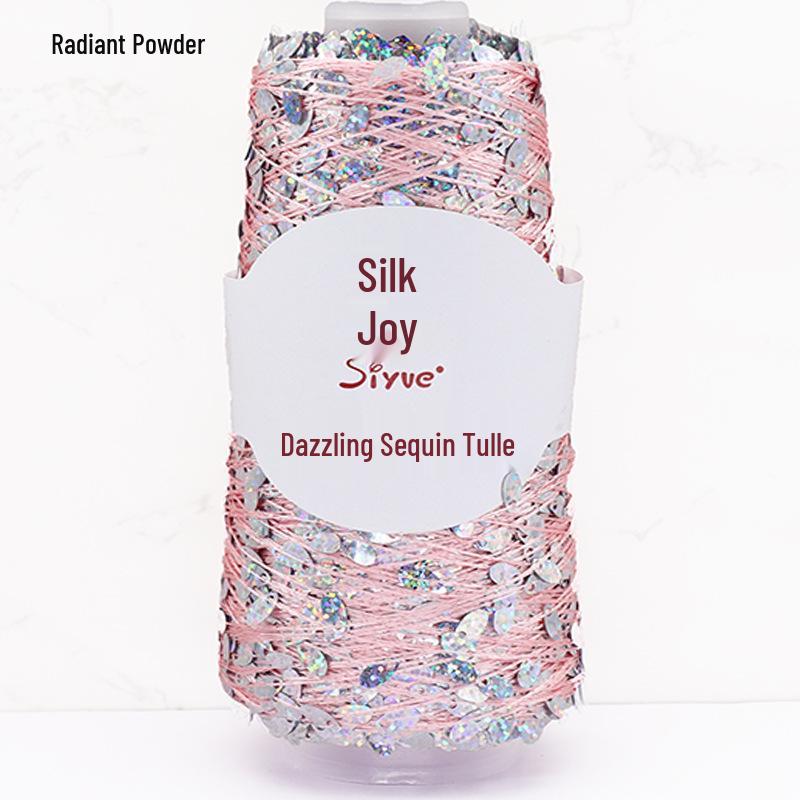 Siyue Silk Color Point Yarn: Dazzling Sequin Wool with Water Drop Sequins for DIY Hand Knitting