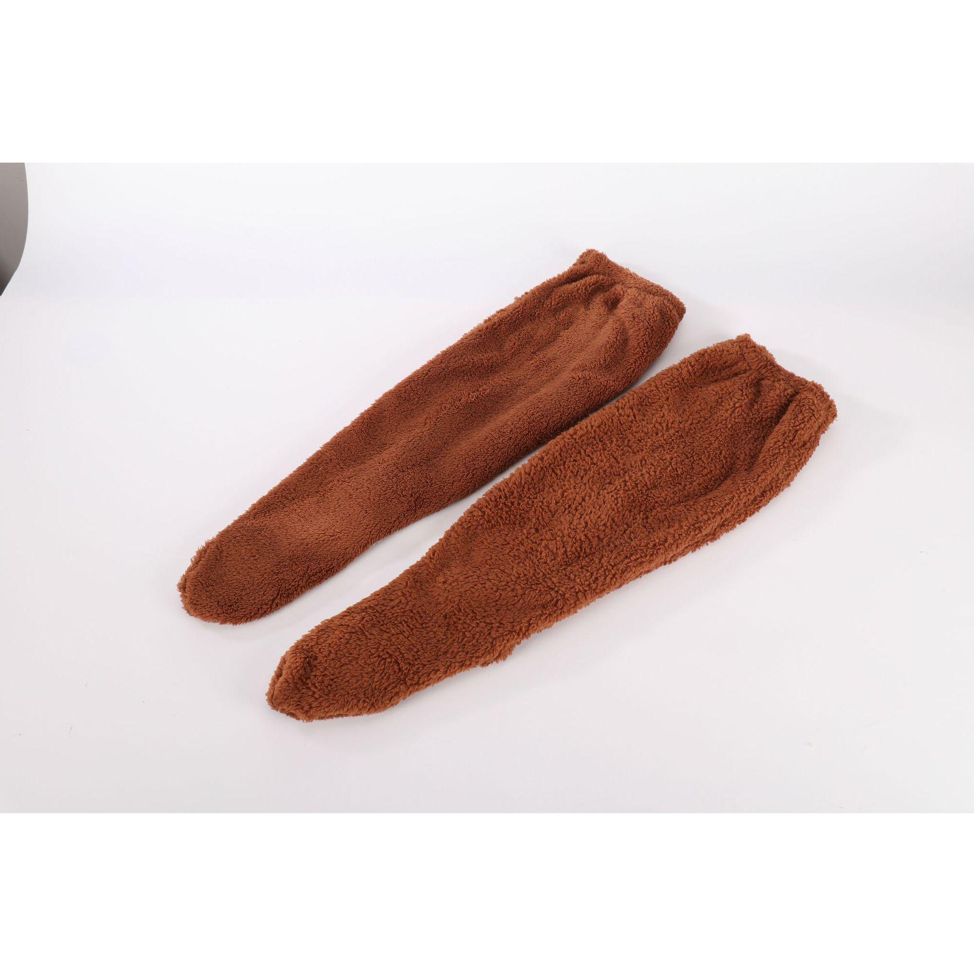 

Теплые гольфы выше колена с плюшевым мишкой - Женские осенне-зимние гетры и наколенники Bagged: Tube Length 55cm, Foot Length 28cm коричневый