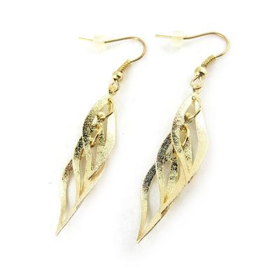 [N0275] - Designer Ohrringe 'Choreography' Gold (geometrisch)