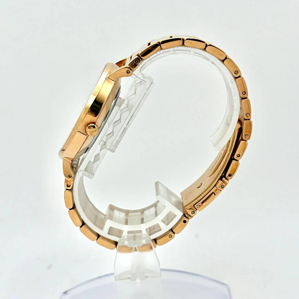 Used [Unused/New battery] COACH Perry cow women's watch pink gold rhinestone CA.126.7.34.1911