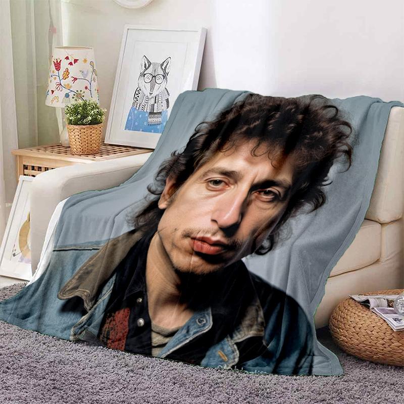 Retro Cool B-Bob Dylan Merchandise Blanket Fleece Home Popular Singer Throw Blanket Cozy Ultra-Soft for Couch Quilt