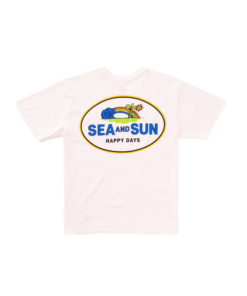 BIGWAVE COLLECTIVE C&Sun Happy Days Short Sleeve T-Shirt (Off-White)