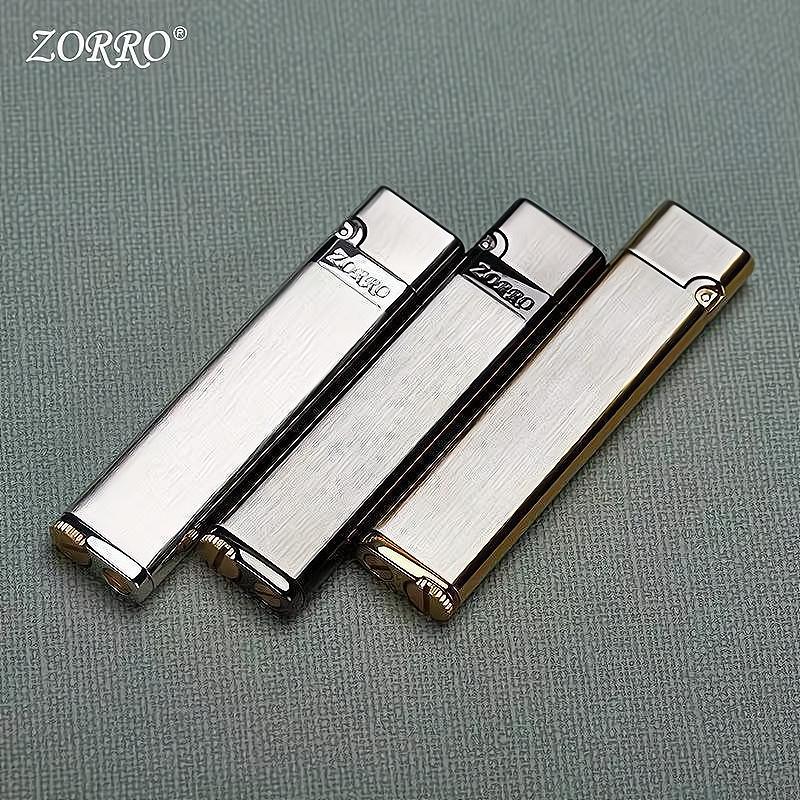 Zorro 668 Ultra-Thin Slim Kerosene Lighter - Lightweight, Portable, Unisex Design