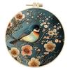 1 Set DIY Flower and Bird Embroidery Material Kit Is Suitable for Beginners and Includes Instructions. It's a Handmade Fabric Material Kit.