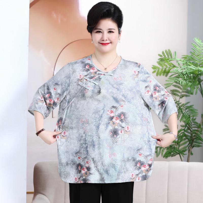 Lansha Plus Size Summer Loose Outfits for Middle-Aged Women