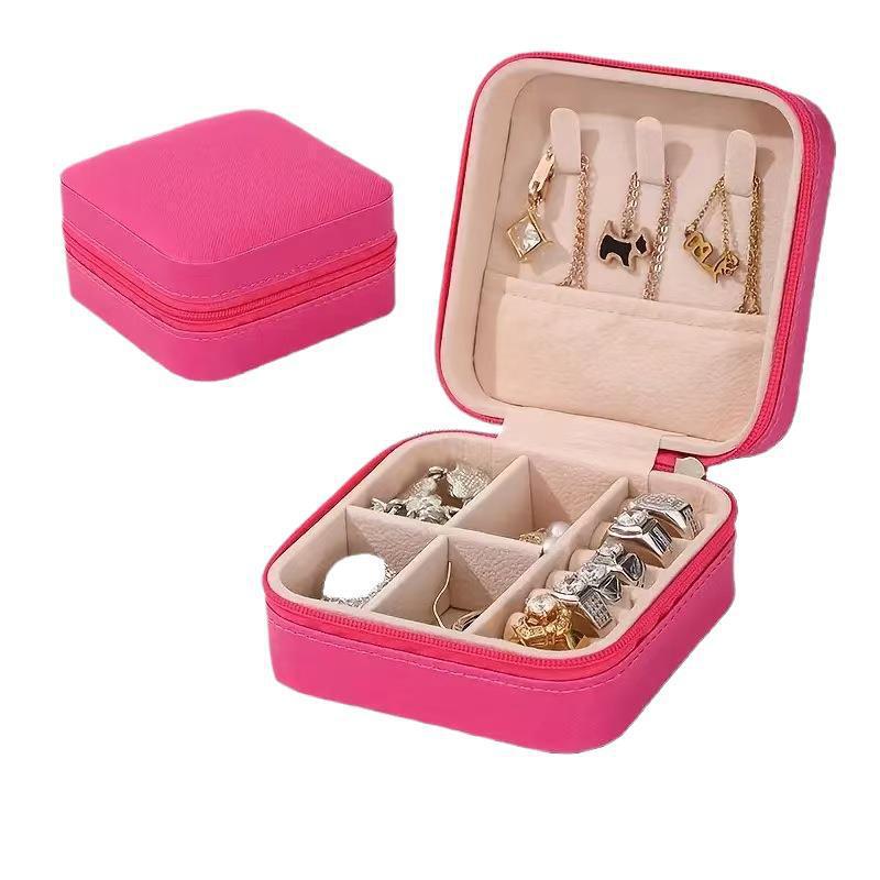 Zipper Jewelry Box: Necklace & Ring Storage Gift Box