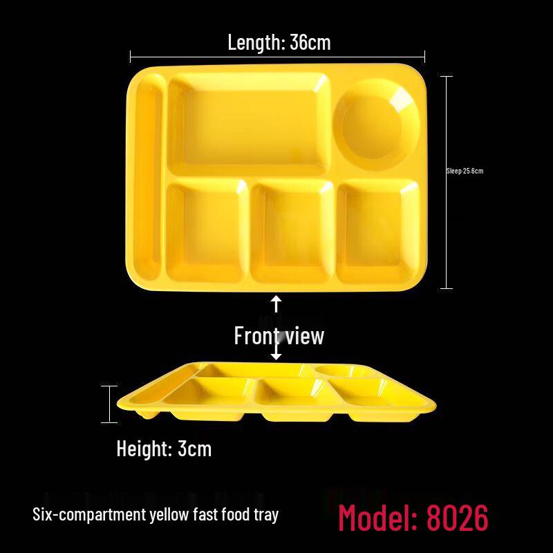 Melamine Divided Cafeteria Tray