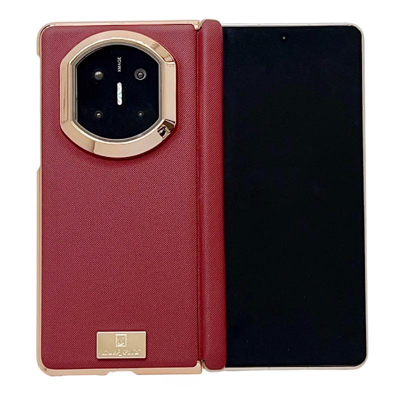 Electroplated Leather Texture Supercar Series Huawei Mate X7 Case: Drop-Proof, Scratch-Resistant, Foldable Screen Cover. Mate X7 красный