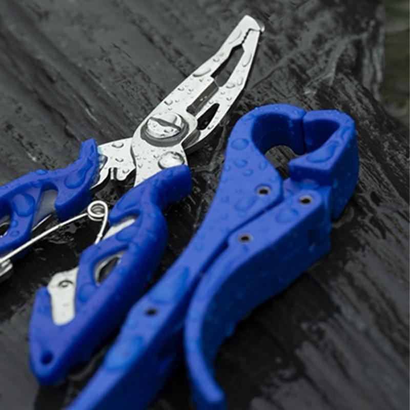 Fishes Lip Gripper Fishing Pliers Hook Remover Outdoor Fish Line Cutter Tool Comfortable Grip Scissors Fishing Accessory
