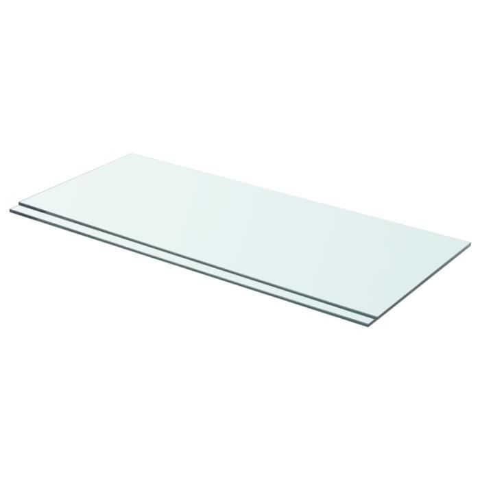 VidaXL Panneaux d'étagère 2 pcs Verre Transparent 70 x 30 cm