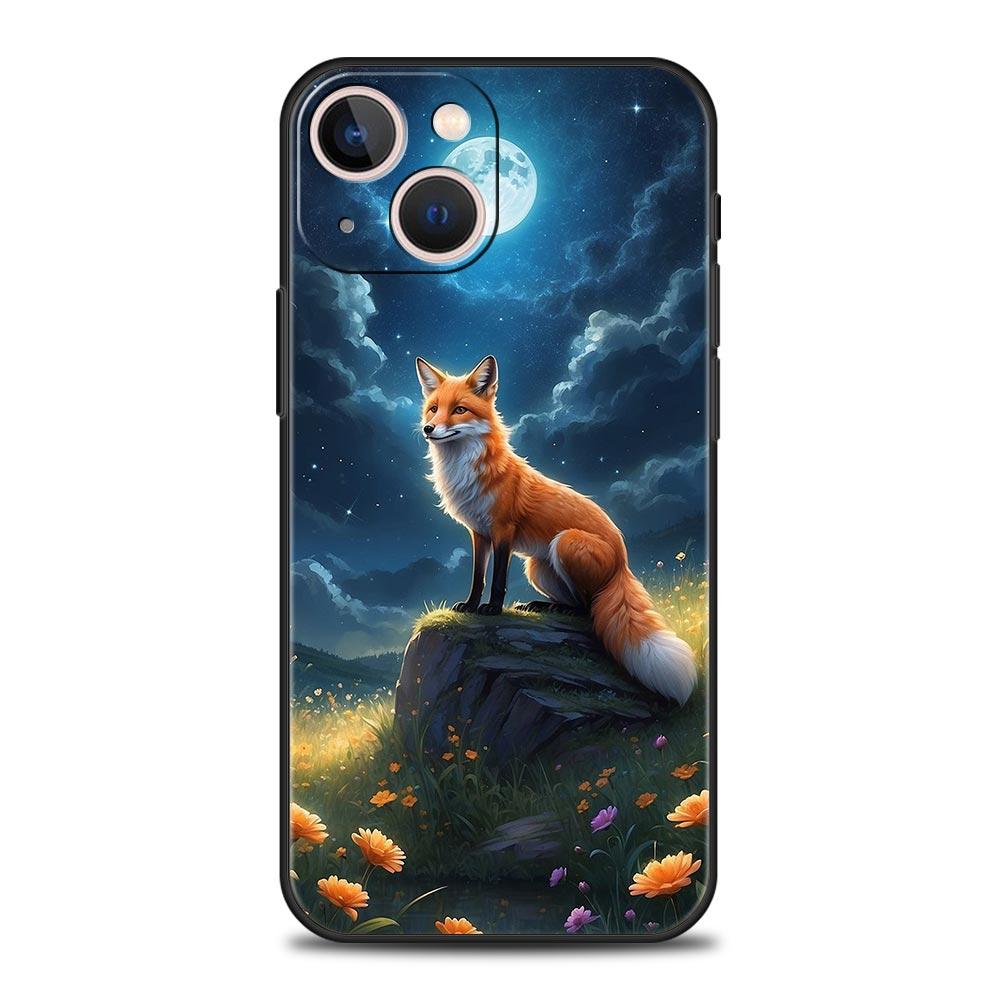 Phone Case Cover for iPhone 17 Pro Max 16 15 14 13 12 11 Pro Max Plus 17AIR Shockproof Soft TPU Shell Cute Animal Fox Fundas Bag