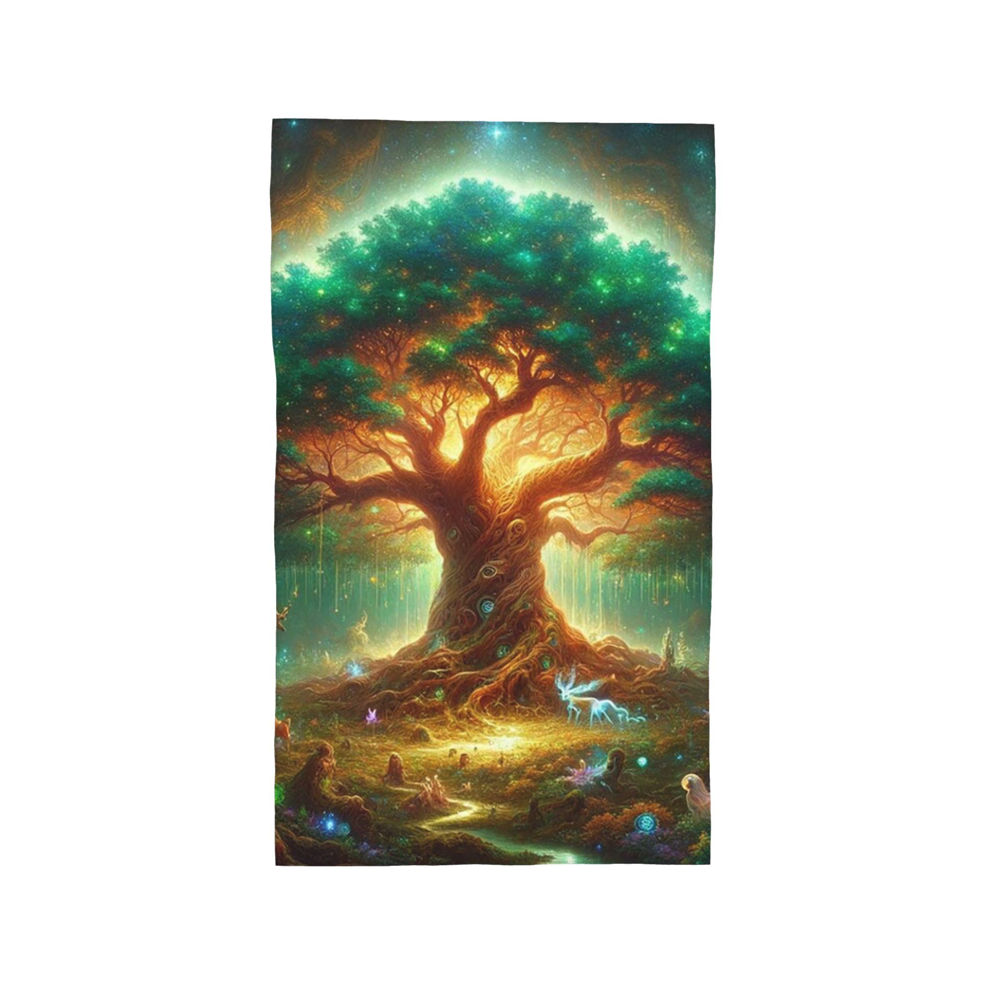 

Tree of Life Mandala Soft Face Towel Quick Dry Pool Bath Cotton Towels Breathable W40*H60(CM)