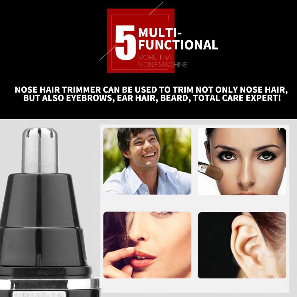 Men's 4-in-1 Electric Grooming Set: Nose, Sideburns, Eyebrow Trimmer & Shaver