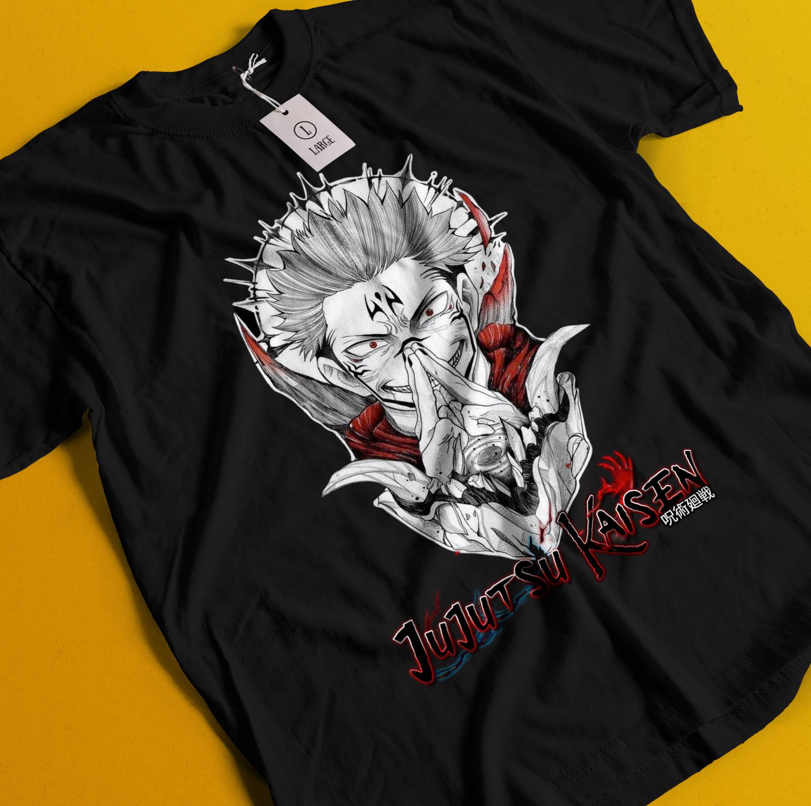 

Футболка Сукуна Футболка Годжо Сатору Мужские Женские Футболки Топ Jujutsu Kaisen Футболка Тодзи Футболка Итадори Махорага M