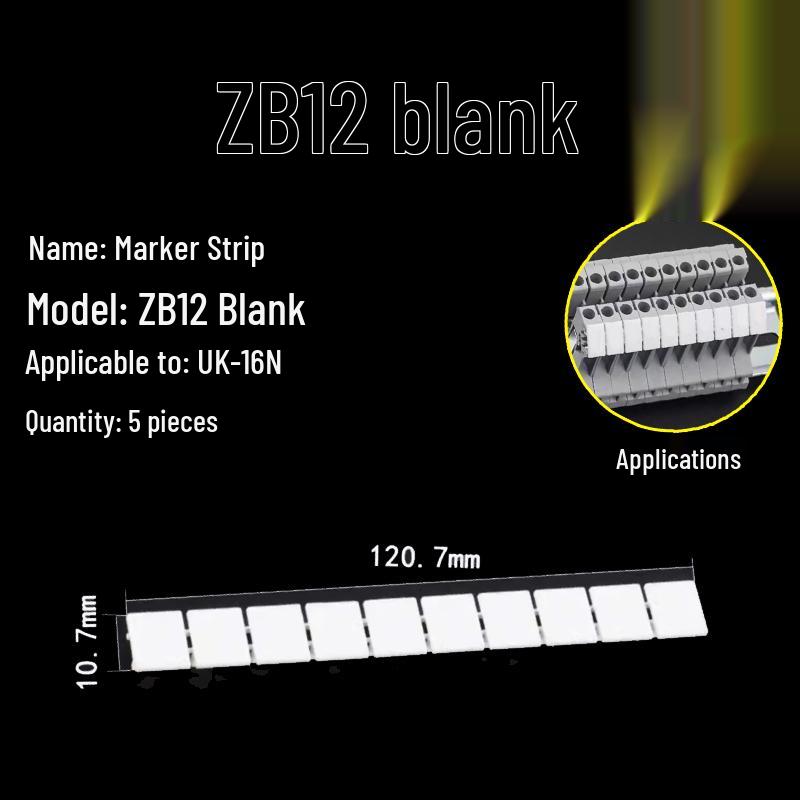 UK 2.5B/5/6/10N Rail Mount Terminal Block with Non-Stripping Screw Clip