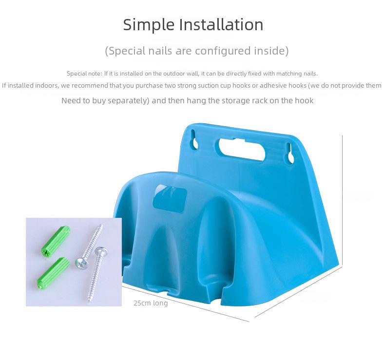 PVC Pipe Wall Mount for Hose Storage – Garden and Car Wash Hose Holder