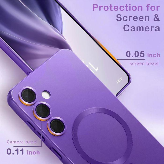 Coque de Téléphone - BOOLING - Samsung Galaxy A17 4G/5G - avec Cercle Magnétique - Violet - 2 Vitres