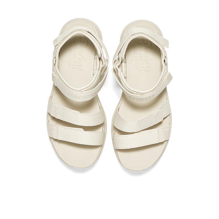Skechers Sandalias de Playa Casuales de Confort Moderno Sandalias de Mujer Blanco Roto 119828-NAT